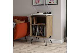 Victrola wooden stand with record holder shelf. Novogratz Concord Turntable Stand With Drawers Ashley Furniture Homestore
