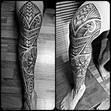 Black And Grey Leg Tattoos For Men 60 Tribal Leg Tattoos For Men Cool Cultural Design Ideas Leg Tattoo Men Leg Tattoos Tattoos For Guys