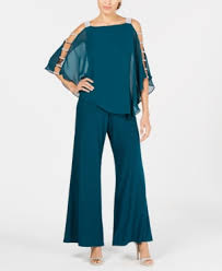 msk embellished chiffon overlay jumpsuit in 2019 fashion