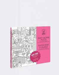 Plié dans une jolie pochette colorée, le poster à colorier omy est une invitation au voyage. Paper Gift Omy Coloring Poster New York City Freshlabels Com
