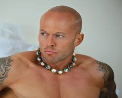 Male Model John Quinlan models Designer Ken Fron Jewelry