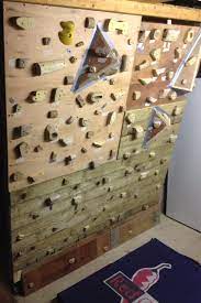 Except for the fun, climbing wall is also good for sporting. My Homemade Bouldering Wall In My Garage With Wooden Climbing Holds That I Made Myself Diy Climbing Wall Home Climbing Wall Bouldering Wall