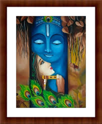 Matte Radha Krishna Oil Canvas Handmade Painting at ₹ 5000/piece in  Ghaziabad