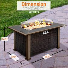 There are different colours, and shapes of fire glass, and lava rocks. 61 Mo Finance Outdoor Propane Fire Pit Table Csa Approved Safe Abunda