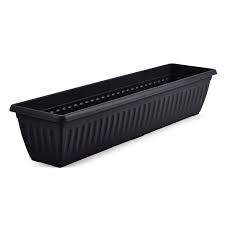 When the window box is filled with black potting soil, the mesh visually disappears. 90cm Window Box Black Buy Online At Qd Stores