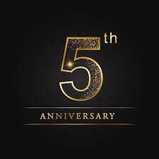 To learn more about each individual anniversary theme, click the anniversary year. 5 Years Anniversary Celebration Logotype 5th Anniversary Logo Royalty Free Cliparts Vectors And Stock Illustration Image 98968425