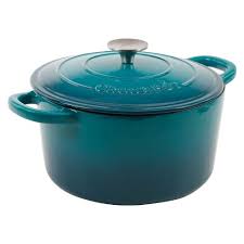 Slow cookers are also safe for countertop cooking and can be left unattended for extended periods of time. Crock Pot Artisan 5qt Enamel Cast Iron Dutch Oven Gradient Teal Target
