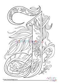 Here's a set of printable alphabet letters coloring pages for you to download and color. Illuminated Letter J Colouring Page