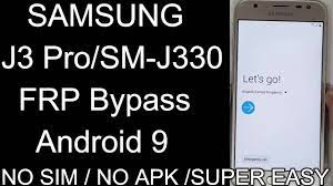 After the application is opened, then tap on the bypass frp option. Samsung Galaxy J3 Pro J330 Frp Google Account Bypass Android 9 2020 Youtube