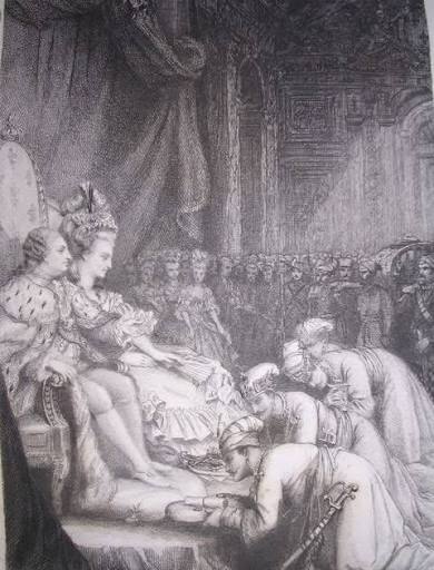 Tea at Trianon: Louis XVI and Marie-Antoinette Receive the Ambassadors of Tipu Sultan, 1788.