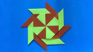 Kali ini creativo akan membuat origami shuriken 3 bintang. Cara Membuat Origami Shuriken Ninja 8 Bintang Origami Shuriken Ninja Youtube