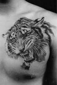 See More Black And White Tiger Face Tattoo On Chest White Tiger Tattoo Tiger Face Tattoo Tiger Tattoo