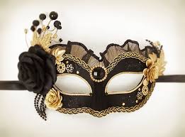 Black And Gold Masquerade Mask Black Gold Masquerade Mask With Various Accents Venetian Style Masquerade Ball Mask Embellished Halloween Mask Ltdam Gold Masquerade Mask Masquerade