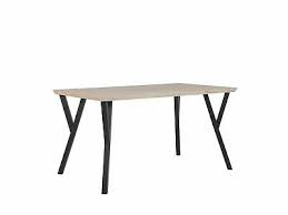 The dining table is very sturdy and durable. Industrial Dining Room Table 140 X 80 Cm Wood Metal Base Flared Legs Bravo Ebay