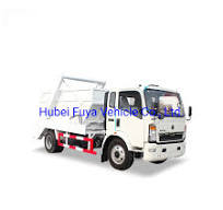 HOWO Rhd 5cbm 6cbm 8cbm Skip Loader Refused Trucks 5ton 6 Ton 10ton Swing  Arm Roll Garbage Truck