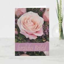 When you are not sure what to say during such a. German Sympathy Card Heartfelt Condolences Zazzle Com Sympathy Cards Sympathy Roses Condolence Card