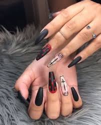 Best Nails Art Videos Stiletto 64 Ideas Edgy Nails Goth Nails Grunge Nails Using acrylics is one of the most versatile nail techniques, there are 11 main acrylic nail procedures: