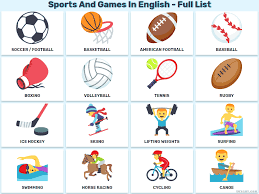 Following is a list of common sports & games in english with esl pictures and example sentences to help you expand your list of sports in sentences. 79 Learn Full English Ideas Full English English Learning