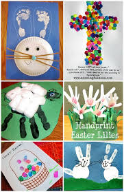 The easy to follow illustrated instructions practice cutting and folding flowers, to create this easy 3d tulip card for mother's day. Handprint And Footprint Easter Crafts Huge List Fun Handprint Art
