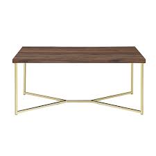 32 farmhouse table wood legs bench wooden dining bench coffee vintage set of 4. Walker Edison Luxe Mid Century Modern Y Leg Coffee Table Dark Walnut Gold Bbf42luxdwg Best Buy