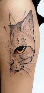 A tattoo is going to be on your skin for your lifetime, and that is the some eyes and some flowers. 100 Trendy Cat Tattoos That You Must See Tattoo Me Now