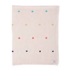 Spot Cotton Baby Blanket Multi Coloured The Wool Company