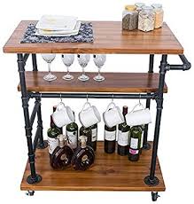 4 out of 5 stars. Amazon Com Gwh Industrial Rolling Bar Carts For The Home Kitchen Carts On Wheels Serving Cart W Small Kitchen Cart Kitchen Carts On Wheels Rolling Bar Cart