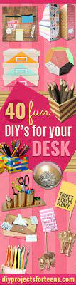 40 Fun Diys For Your Desk Diy Projects For Teens Fun Diys Cool Diy Projects
