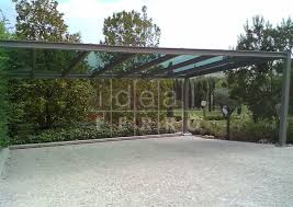Tettoia a sbalzo in ferro: Tettoia Per Auto Con Vetro Stopsol Idealferro