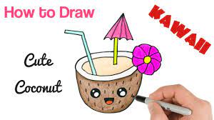 Yes, if you are too lazy to get a real coconut then proceed thus: How To Draw Coconut Drink Easy Youtube