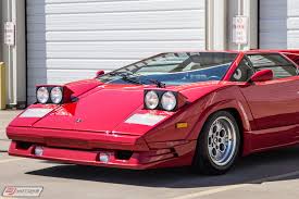 The style was introduced to the public in 1970 as the lancia stratos zero concept car. Used 1989 Lamborghini Countach 25th Anniversary For Sale 259 995 Bj Motors Stock Kla12555