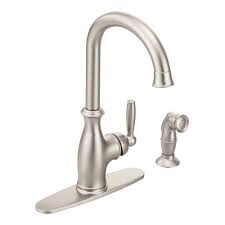 Follow the steps below to help identify your spray wand. Moen Brantford High Arc Single Handle Standard Kitchen Faucet With Side Sprayer In Spot Resist Stainless 7735srs The Home Depot