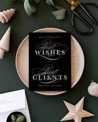 Best Wishes For The Best Clients Corporate Holiday Card By Jackie Crawford Holiday Chris Corporate Holiday Cards Business Holiday Cards Client Christmas Card