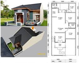 Denah rumah dua lantai dengan luas lahan 148m2 luas total bangunan 70m2 ukuran tanah 6m x 12m luas lahan 72 meter2 area te denah rumah. 23 Foto Sketsa Rumah 3 Kamar Tidur Terbaru Joglo Joglo