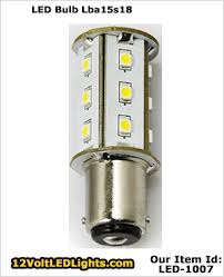 1141 Led 1156 Led Lba15s18ww Lba15s18cw Lba15s18bu Lba15s18rd 12 Volt Led Bulb Ba15s Single Bayonet Base 250 Lumens