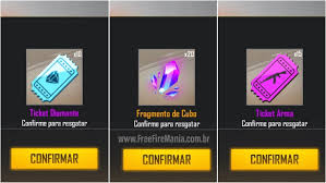 O cubo mágico é um item do free fire que serve para trocar por um pacote de skin a escolha do jogador. Gratis 20 Fragmentos Do Cubo Magico 25 Tickets Do Sorte Royale No Free Fire Free Fire Mania