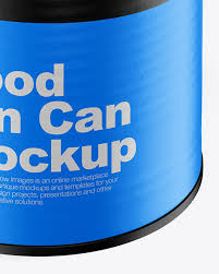 Download Matte Food Can Mockup In Can Mockups On Yellow Images Object Mockups PSD Mockup Templates