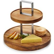 Salt Pepper Fromage Serving Stand 2 Tier Found On Polyvore Platos De Madera Tablas De Picar Madera Disenos De Cajas De Madera