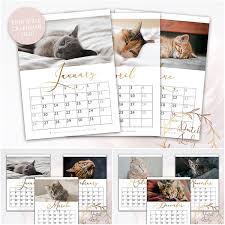 Year 2020 printable yearly and monthly calendars with holidays and observances. Printable Cat Calendar 2020 Free Download
