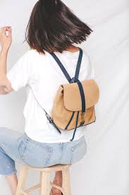 Mini Adelaide Backpack Cream And Navy In 2020 Fashion Labels Backpacks Mini