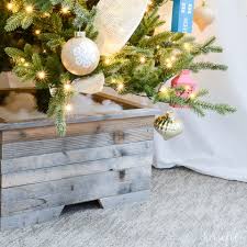 How to make a designer inspired galvanized christmas tree collar for less than $30. How To Make A Wood Christmas Tree Stand Houseful Of Handmade