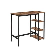 If you are looking for farmhouse bar stools to add to your kitchen, click over and see more than 20 beautiful farmhouse bar stools that you will swoon over. High Bar Table For Kitchen With Storage Shelves Home Furniture Vasagle By Songmics