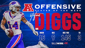 Josh allen was qb6 in fantasy. Buffalo Bills Wr Stefon Diggs Named Afc Offensive Player Of Week