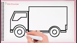 How To Draw A Delivery Truck Easy Learn Drawing Step By Step With Draw Easy Youtube Moving men with truck and boxes.