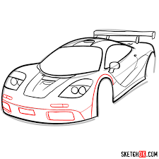 Trick art the ferrari formula 1 car. How To Draw Mclaren F1 Sketchok