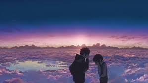 Your Name 4k Wallpaper Galore Anime Scenery Wallpaper Your Name Anime Your Name Wallpaper Grey clouds, anime, your name., kimi no na wa., night, illuminated. your name 4k wallpaper galore anime