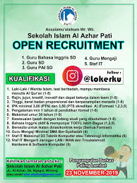 Ini adalah salah satu informasi yang bisa saja menjadi peluang kerja bagi anda. Lowongan Kerja Kudus Dan Sekitarnya On Twitter Klik Link Lowongan Kerja Guru Bahasa Inggris Sd Guru Pai Guru Mengaji Staf It Di Sekolah Islam Al Azhar Pati Https T Co Sjutoczax4 Https T Co Tlxhh1npg6