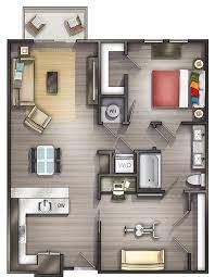 Searching for the perfect one bedroom apartment is an exhausting ordeal because there are so many factors in play. Studio Apartments Nashville Peyton Stakes Luxury Apartments A6 1 Bed 1 Bath 771 Sq Ft Starting At 1632 Studio Apartment Floor Plans