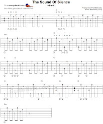 The Sound Of Silence Guitar Chords Tab In 2019