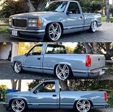 1995 Gmc Sierra C10 Swb Chevy Trucks Lowered Custom Chevy Trucks Chevy Trucks